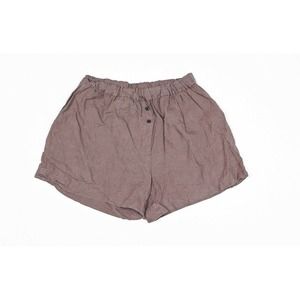 Everlane Brown Linen Elastic Waist Pullon Shorts